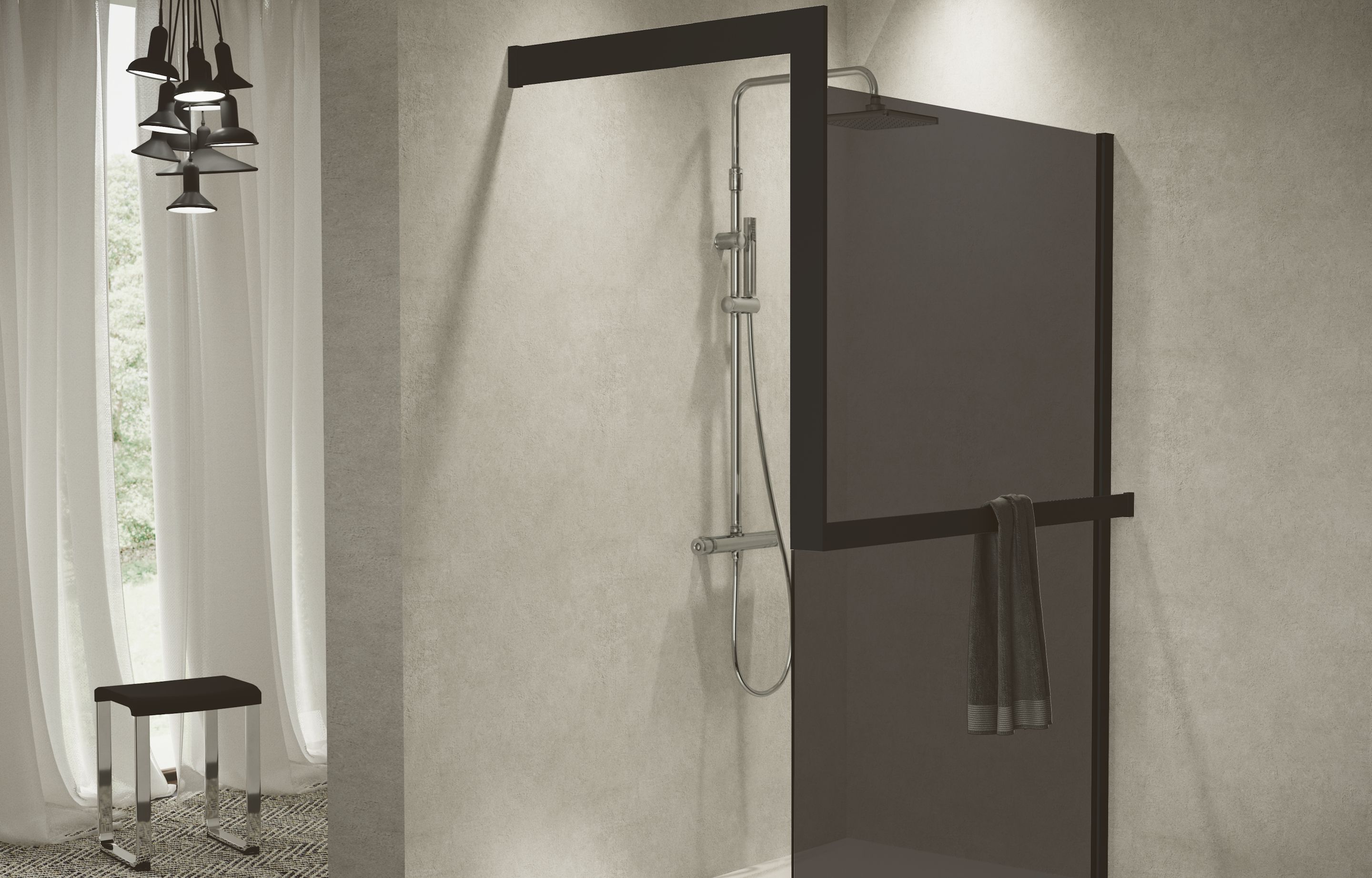 Walk-In Lösungen - Kuadra H Frame Esg-Grau